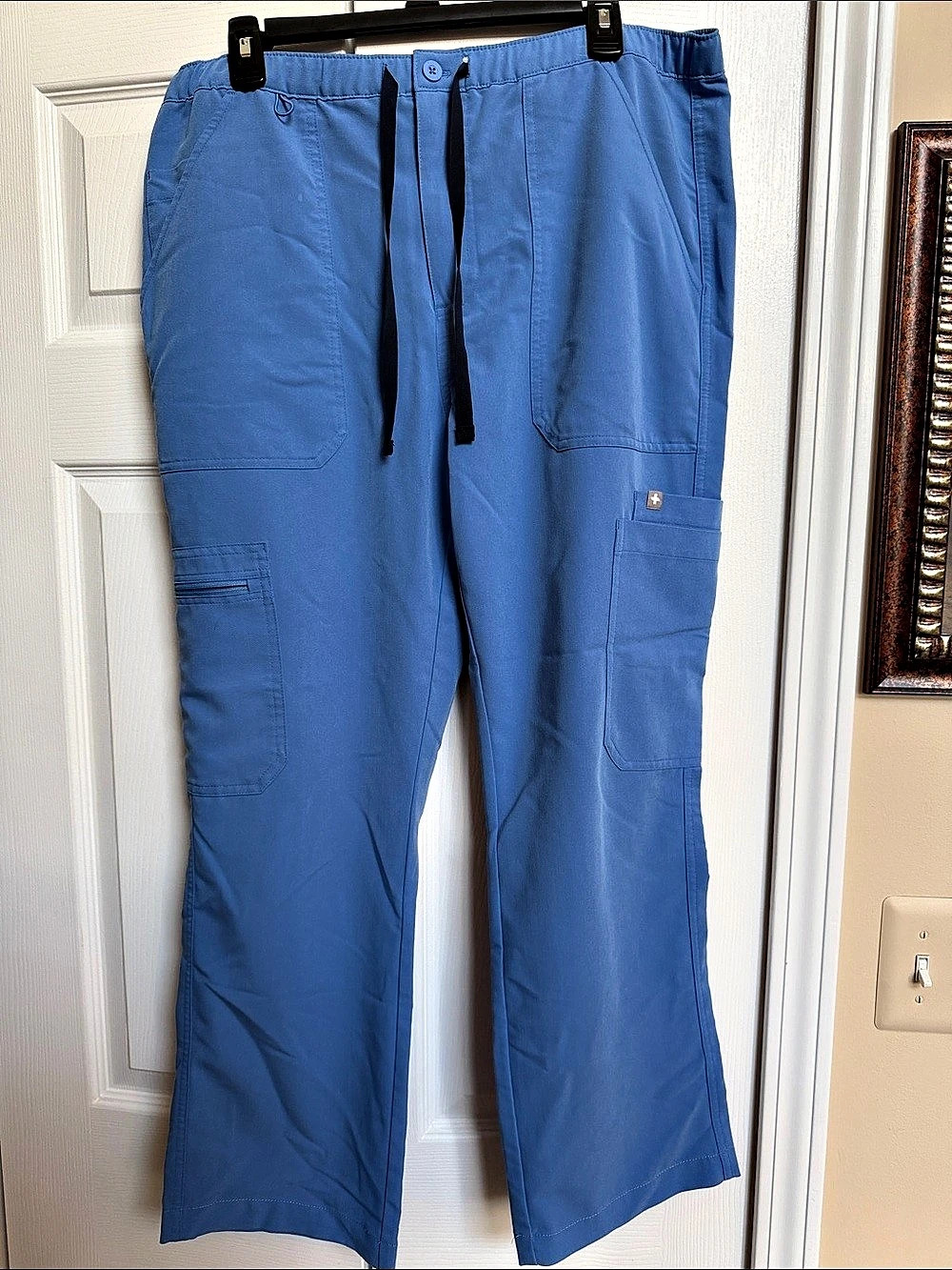 FIGS Cairo Straight-Leg Scrub Pant Straight Leg Blue Large